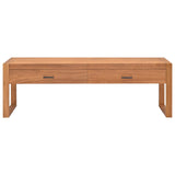 TV Cabinet 120x40x45 cm Solid Wood Teak - Front View