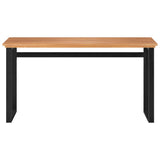 Desk 120x45x75 cm Solid Wood Teak - Front View