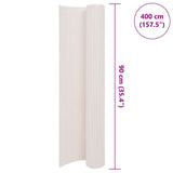 Double-Sided Garden Fence 90x400 cm White