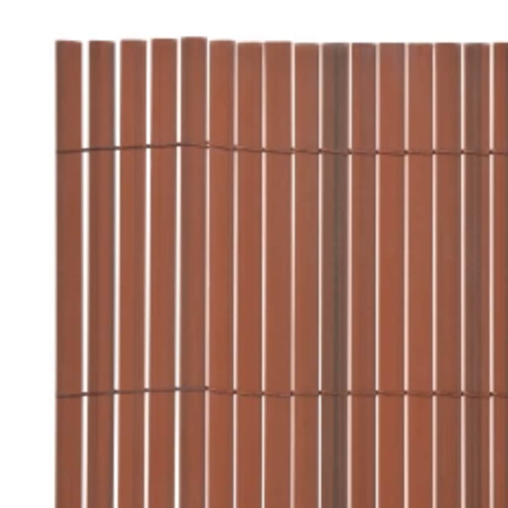 Double-Sided Garden Fence 110x300 cm Brown