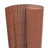 Double-Sided Garden Fence 110x400 cm Brown
