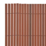 Double-Sided Garden Fence 110x400 cm Brown
