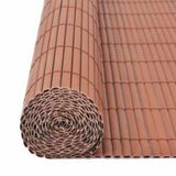 Double-Sided Garden Fence 110x500 cm Brown