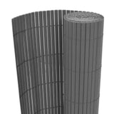 Double-Sided Garden Fence 110x500 cm Grey - Front View