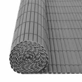 Double-Sided Garden Fence 110x500 cm Grey - Top-Down View