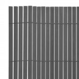 Double-Sided Garden Fence 110x500 cm Grey - 45-Degree Angle
