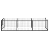 Dog Kennel Black 3 m? Steel