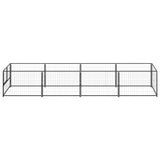 Dog Kennel Black 4 m? Steel