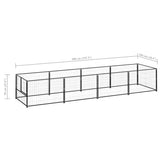 Dog Kennel Black 4 m? Steel
