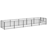 Dog Kennel Black 5 m² Steel
