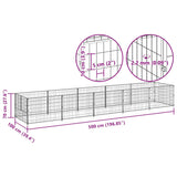 Dog Kennel Black 5 m² Steel