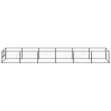 Dog Kennel Black 6 m? Steel