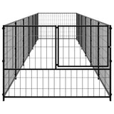 Dog Kennel Black 6 m? Steel