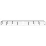 Dog Kennel Black 8 m? Steel