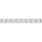 Dog Kennel Black 8 m² Steel