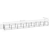 Dog Kennel Black 8 m? Steel