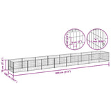 Dog Kennel Black 8 m? Steel