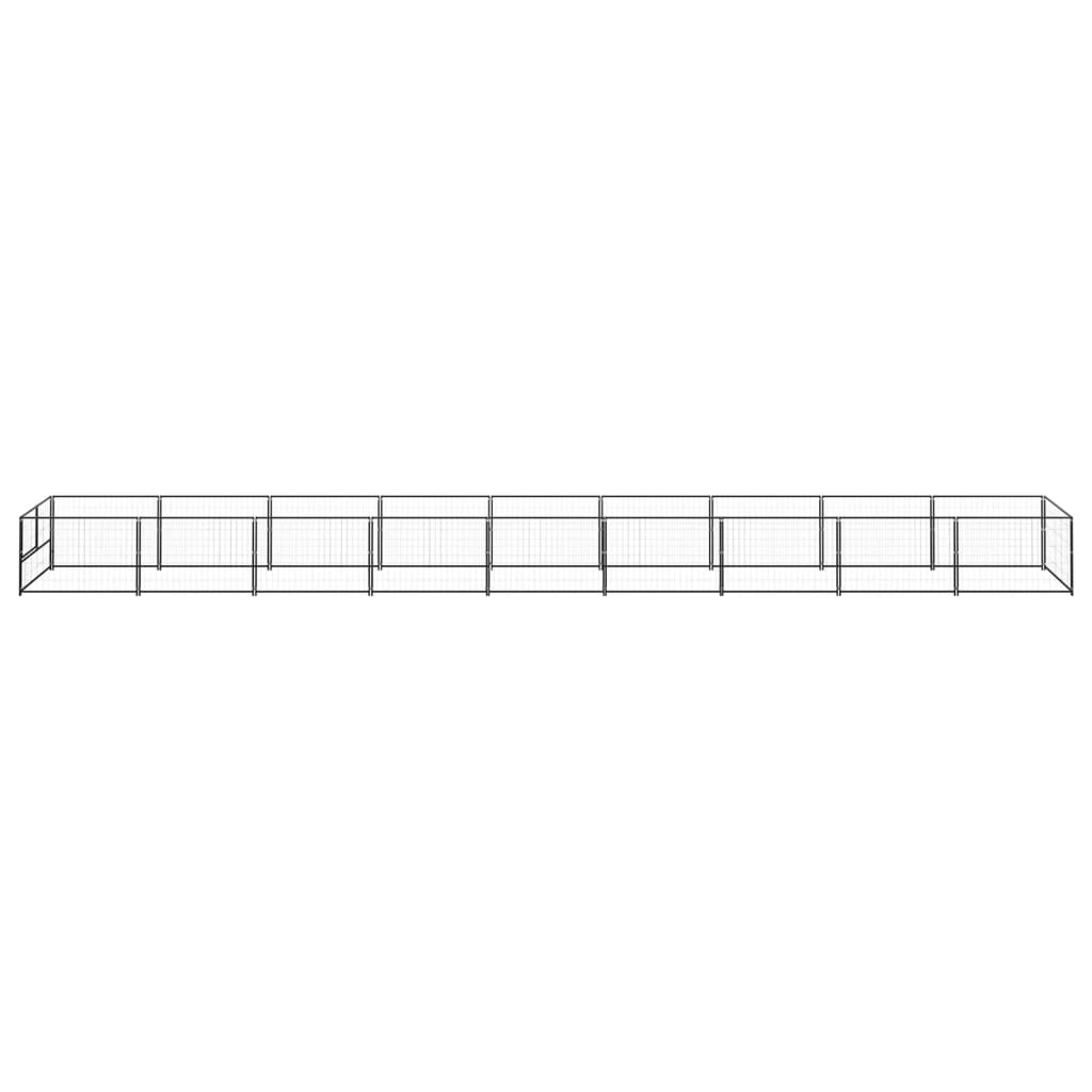 Dog Kennel Black 9 m? Steel