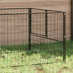 Dog Kennel Black 9 m² Steel