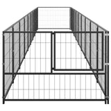Dog Kennel Black 9 m? Steel