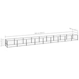 Dog Kennel Black 9 m? Steel