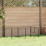 Dog Kennel Black 10 m? Steel