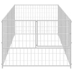 Dog Kennel Silver 3 m² Steel