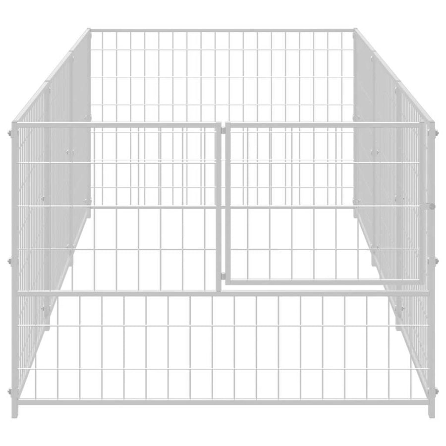 Dog Kennel Silver 3 m² Steel
