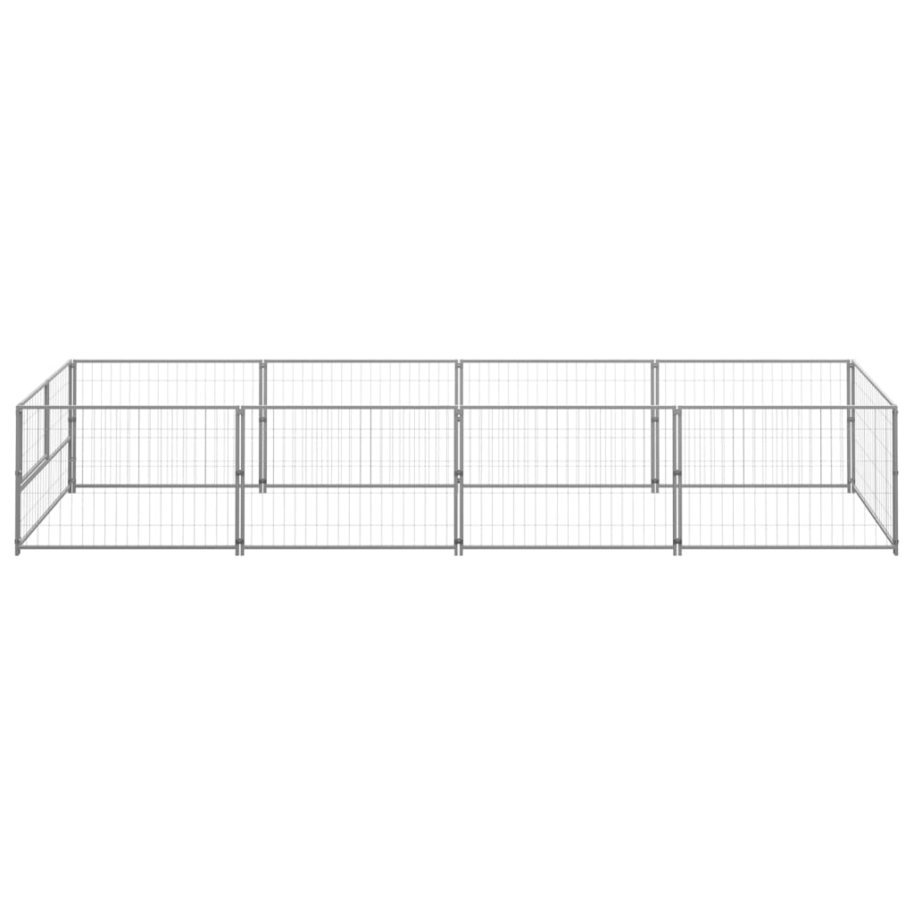Dog Kennel Silver 4 m? Steel
