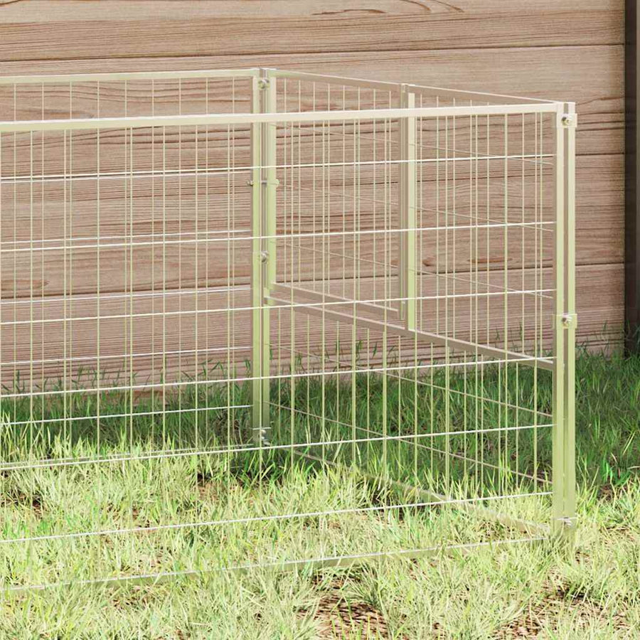 Dog Kennel Silver 4 m² Steel