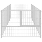 Dog Kennel Silver 4 m² Steel