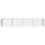 Dog Kennel Silver 4 m² Steel