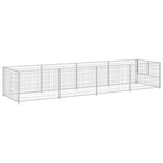 Dog Kennel Silver 4 m² Steel