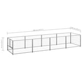 Dog Kennel Silver 4 m? Steel