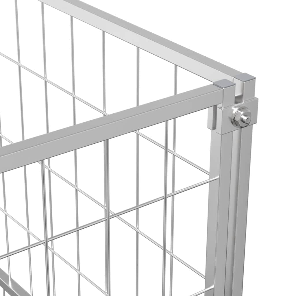 Dog Kennel Silver 4 m? Steel
