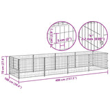Dog Kennel Silver 4 m? Steel - Extra Image