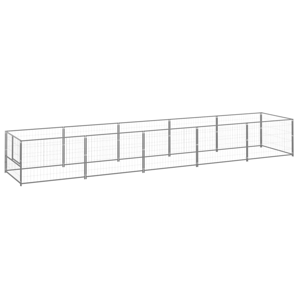 Dog Kennel Silver 5 m? Steel