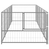 Dog Kennel Silver 5 m² Steel - Side View