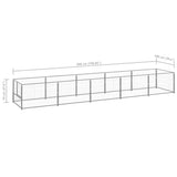 Dog Kennel Silver 5 m? Steel