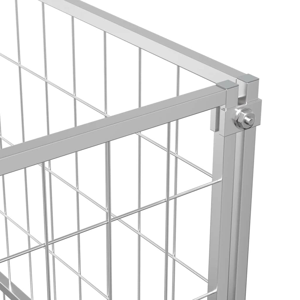 Dog Kennel Silver 6 m? Steel