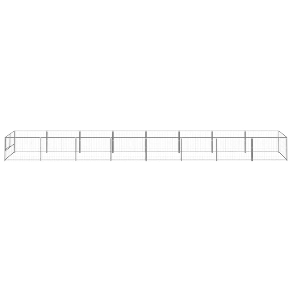 Dog Kennel Silver 8 m? Steel