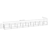 Dog Kennel Silver 8 m? Steel