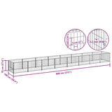 Dog Kennel Silver 8 m? Steel