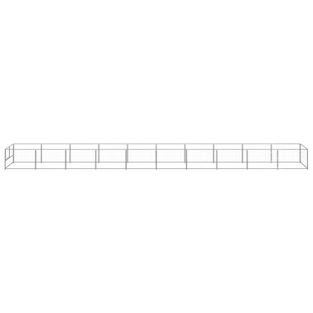 Dog Kennel Silver 10 m? Steel