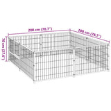 Dog Kennel Black 4 m? Steel