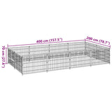 Dog Kennel Black 8 m² Steel