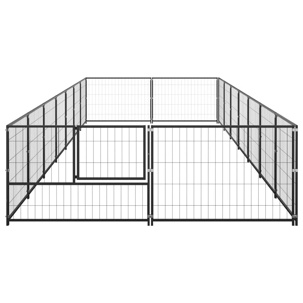 Dog Kennel Black 14 m? Steel