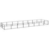 Dog Kennel Black 16 m? Steel