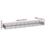 Dog Kennel Black 18 m? Steel - Close-Up Angle