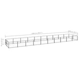Dog Kennel Black 20 m? Steel